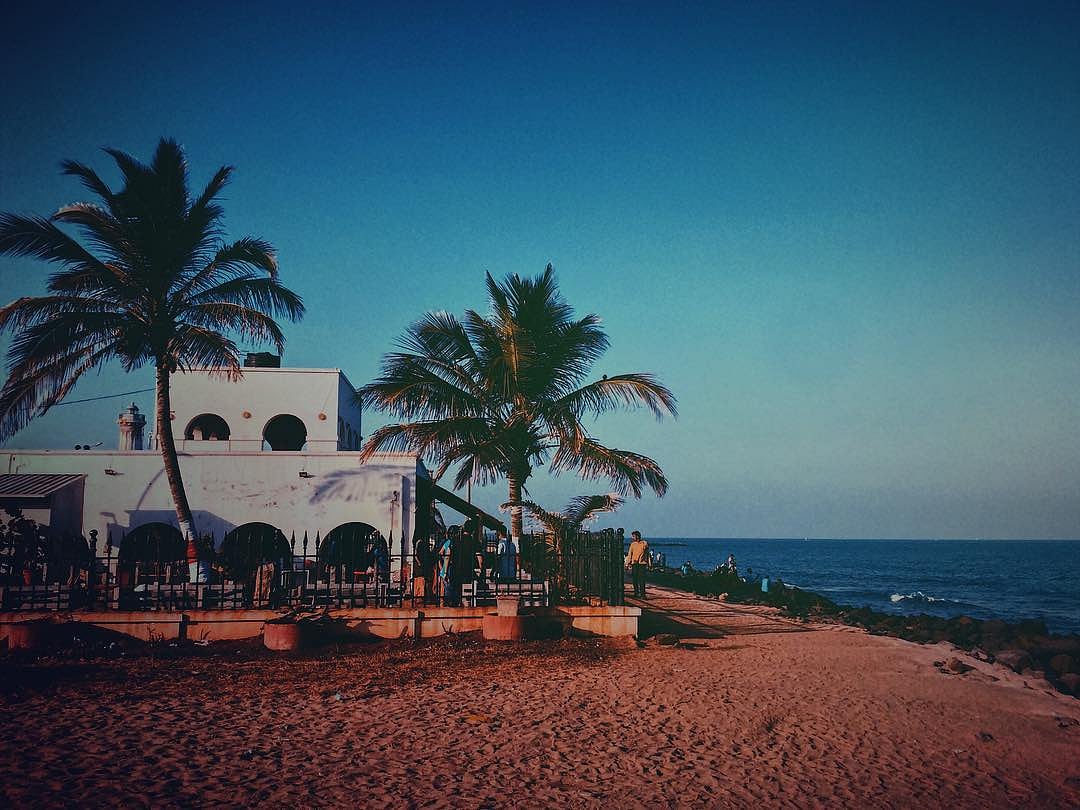 Have your morning coffee at the cafe on the beach